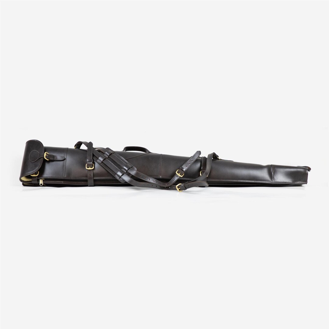 Handcrafted Leather Rifle Case Black Leather Shotgun Case Rifle Slip ...