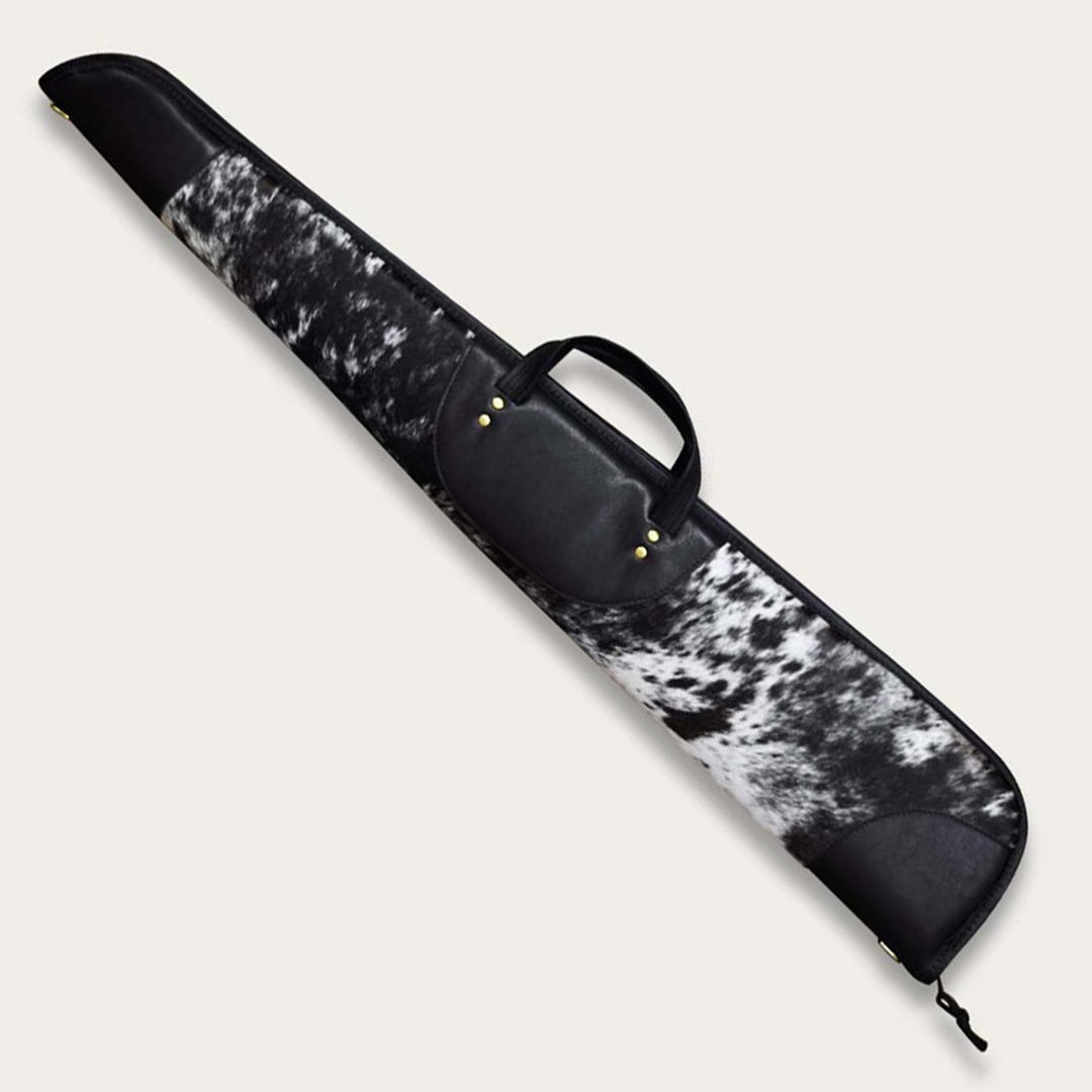 Custom Leather Shotgun Case Gift Hair on Hide Rifle Scabbard Gun Case ...