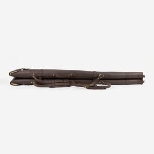 Handmade Brown Leather Shotgun Slip Case, Personalized Leather Shotgun Slip Case | Rifle Case for hunter | Shotgun slip Gifts For Hunters