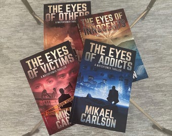 Libros de suspenso político en rústica firmados y dedicados de Watchtower Thrillers