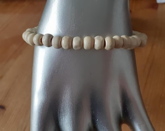 Wooden Urn Bead Bracelet • Memorial Ash Keepsake