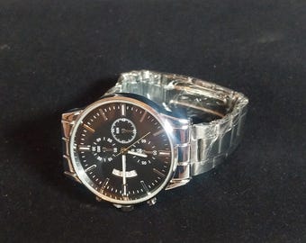Reloj de cuarzo de lujo para hombre / Elegante reloj de pulsera, regalo sentimental
