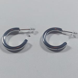 Chunky Silver Huggie Hoop Earrings: Thick Boho Style