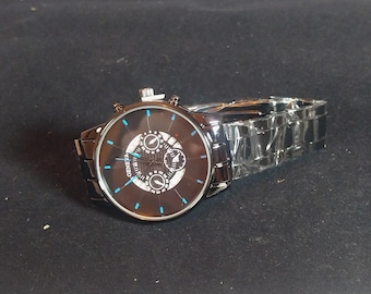 Elegante reloj de cuarzo / Regalo de lujo para hombre