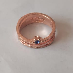 Gold Sapphire Ring, Classic Size, Stackable Ring, Sapphire Mother&#39;s Ring, September Birthstone Ring, Gold Jewelry, Sapphire Ring,