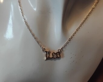 Leo Name Necklace, Leo Script Necklace, Leo Zodiac Necklace, Leo