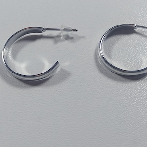 Chunky Sterling Silver Huggie Hoop Earrings: Thick Boho Style