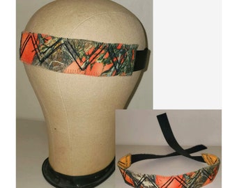 Handmade Headband | Adjustable Nonslip Moisture Wicking For Yoga Biking Fitness Running | Orange Green Men's Woman's Hippie Headband