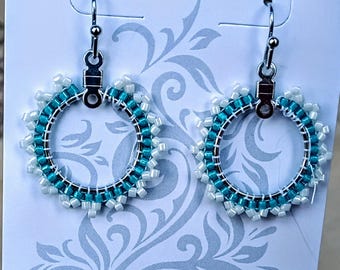 Beaded Hoop Earrings