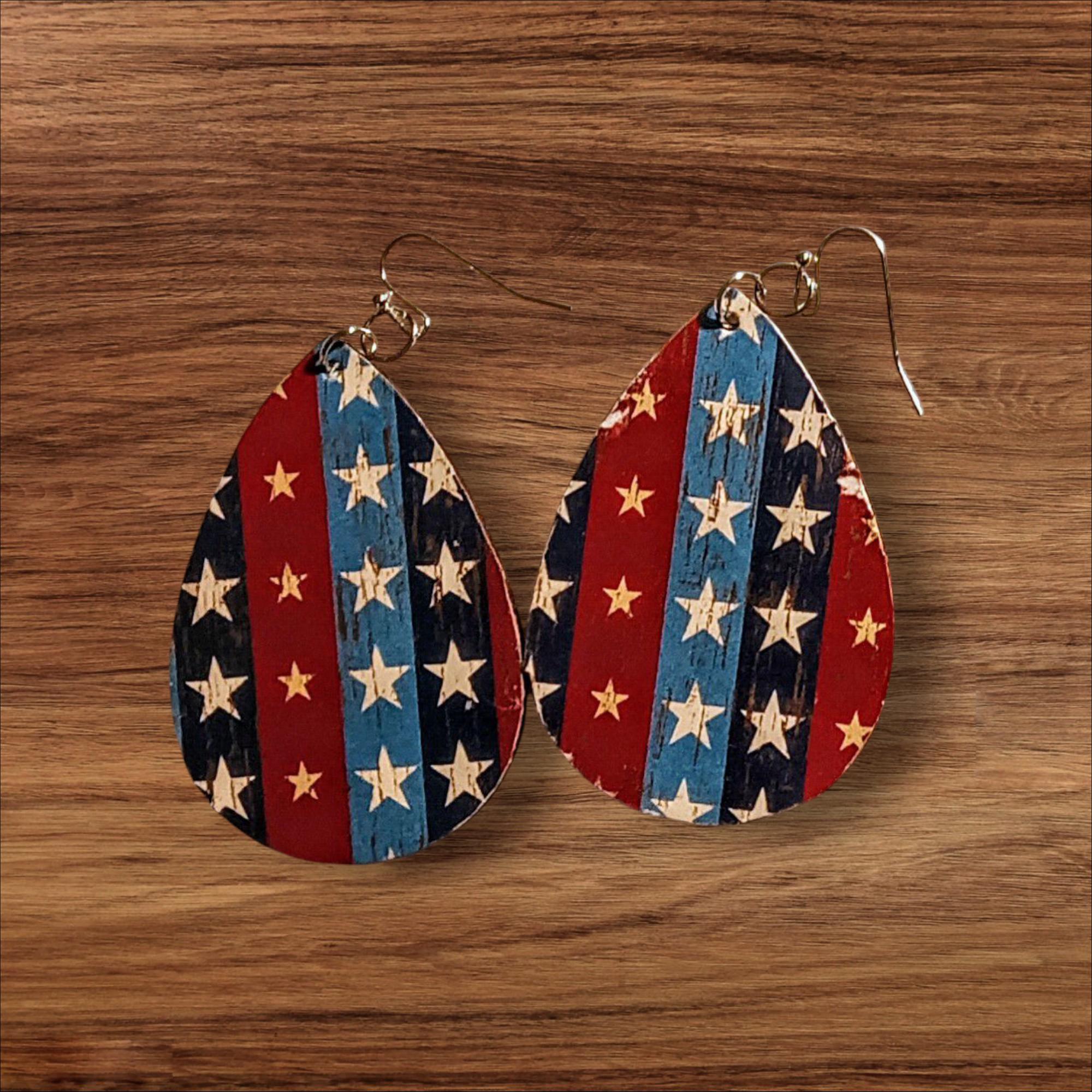 Patriotic Teardrop Earrings