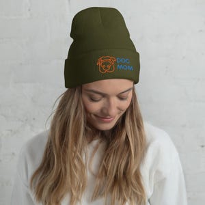 Cuffed Beanie (Dog Mom)
