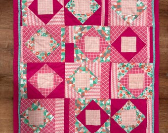 Baby Quilt Pink & Blue