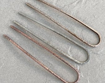 Silver, Bronze, Copper, Mini Hair Pin, Sturdy 10 Gauge, Minimalist, Simple Pin for Hair