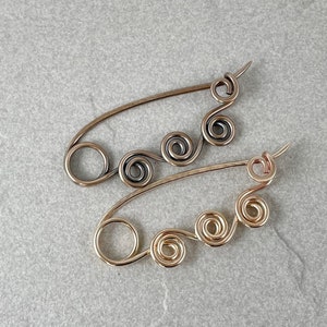 Bronze Pin, 14 gauge, Solid Metal, Wire Wrapped, Smaller Size Pin
