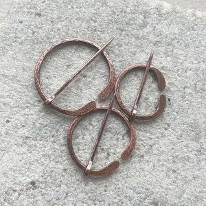 Penannular Pins, Set Of 3 or 1 Pin, Shawl, Scarf, Sweater, Pin, Viking Pin, Circle Shaped Pin