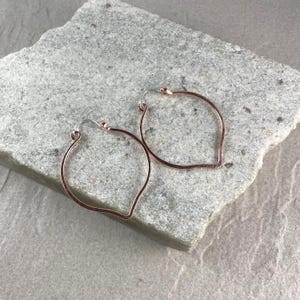 Hammered  Leaf Hoop Earrings, Metal Hoops, 4 Size Options Available
