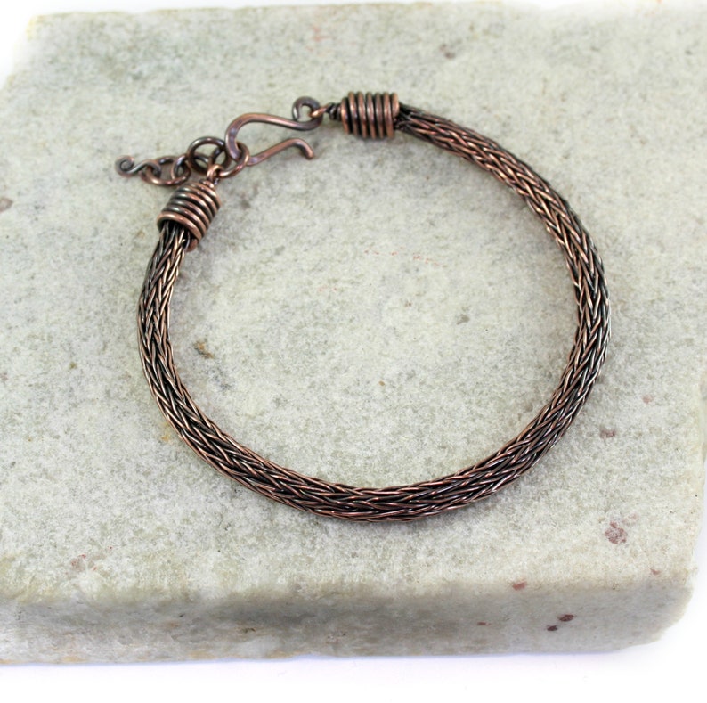 Copper Viking Knit Bracelet 5mm or 7mm Chain Thickness Etsy