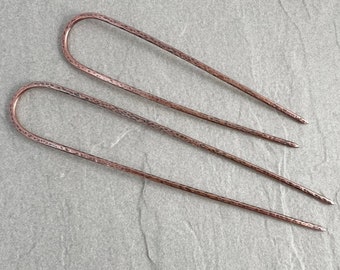Copper Hair Pin, 10 Gauge, Minimalist, Simple Pin for Hair