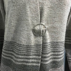 Silver Penannular Shawl, Scarf, Sweater, Pin, Viking Pin, Circle Shaped Pin, Available in 4 different sizes image 3