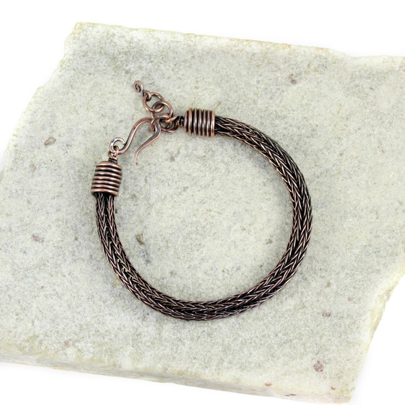 Copper Viking Knit Bracelet 5mm or 7mm Chain Thickness Etsy
