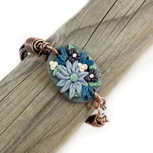 Floral Link Bracelet, Viking Knit Copper Bracelet image 2