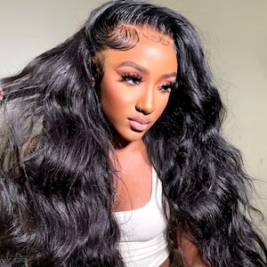 360 Full Lace 100% Human Hair Wig - Pre Plucked Body Wave HD Lace Brazilian Hair 200 Density for Black Women