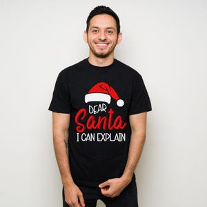 Dear Santa I Can Explain Christmas png en svg Design - grappige kerstmuts vakantie digitale download voor T-shirts, mokken, kaarten en ambachten