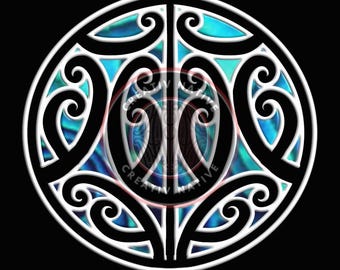 Māori PNG Pāua Design Digital Download