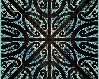 A4 Māori ombré print digital download