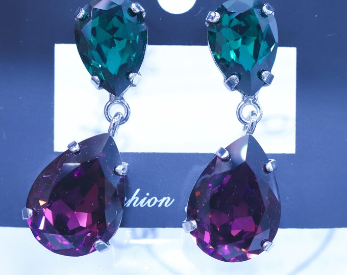 18k Gold Austrian Crystal Bridal Chandelier Earrings – Tassel Design Healing Jewelry for Luxurious Weddings