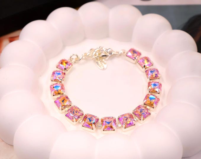 Golden Sparkle Crystal Bracelet: Austrian Bridal Jewelry