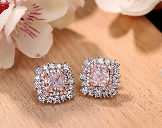 Elegant Bridal Silver Earrings with Crystal Details | 18k Gold-Plated Wedding Jewelry & Perfect Wedding Anniversary Gifts