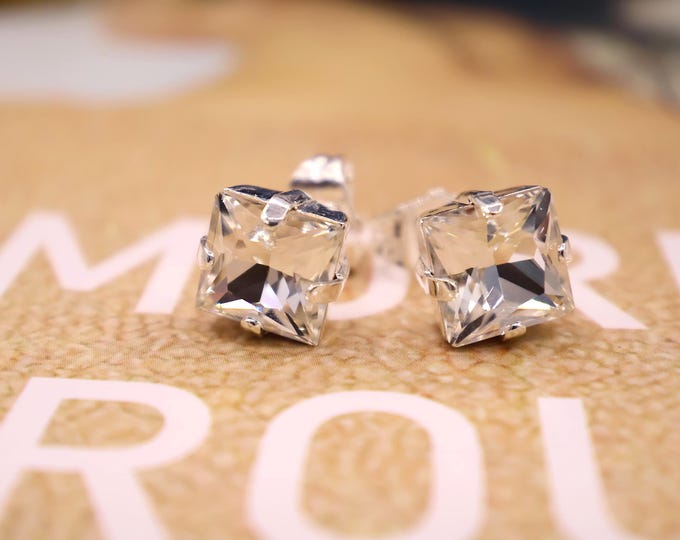 Austrian white Crystal Chandelier Earrings: Bride and bridesmaids Wedding Jewelry