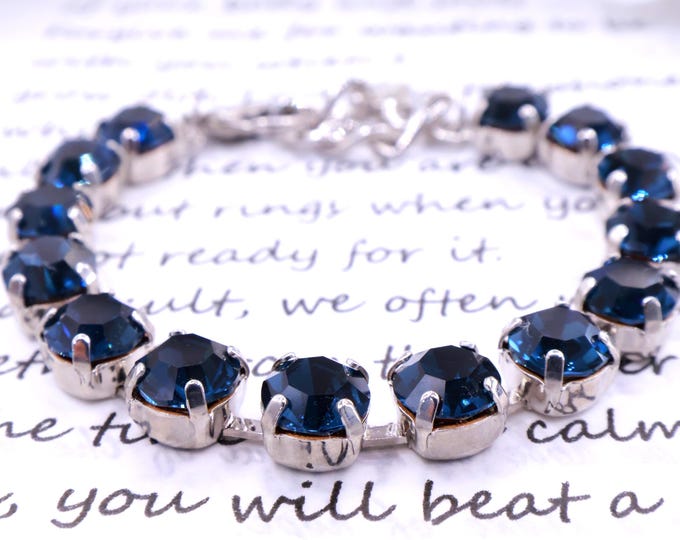 Montana Austrian Crystal Bracelet,suitable for bridal jewelry and bridesmaid gifts,adjustable length