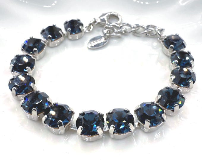 Montana Austrian Crystal Bracelet,suitable for bridal jewelry and bridesmaid gifts,adjustable length