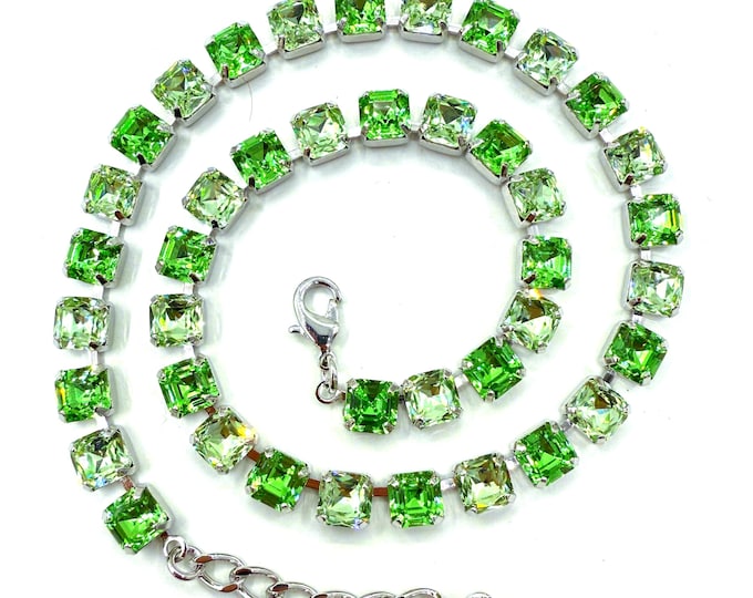 Chrysolite Austria Crystal Necklace: Anna Wintour-Inspired Bridal Jewelry
