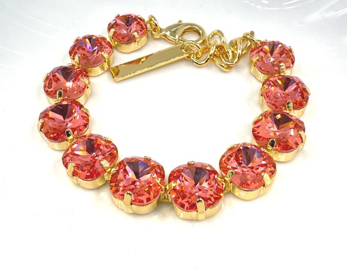 Halloween Pumpkin Crystal Bracelet: Adjustable 18k Gold Bridal Jewelry