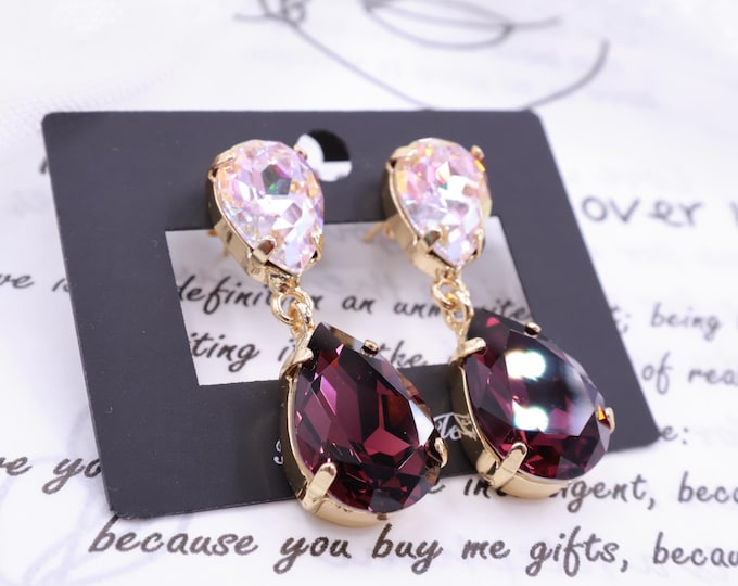 18k Gold Austrian Crystal Bridal Chandelier Earrings – Tassel Design Healing Jewelry for Luxurious Weddings