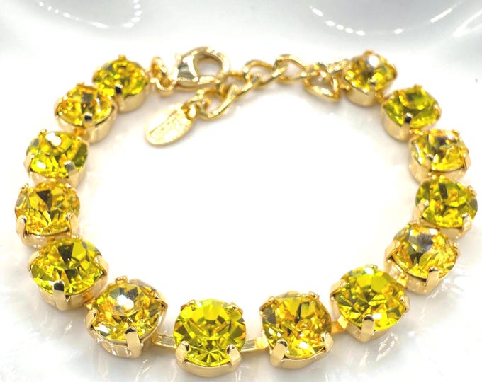 Golden Phantom, Austrian Crystal Bracelet,suitable for bridal jewelry and bridesmaid gifts,adjustable length
