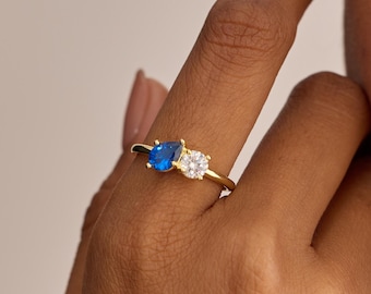 Benutzerdefinierte Birthstone Ring, Stapelbarer Birthstone Ring, täglicher 14K Gold Birthstone Schmuck, Familienjubiläumsgeschenk, Muttertagsgeschenk für Sie