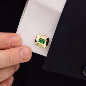 Manschettknappar med födelsesten, herrpresent, pappapresent, personlig brudgumspresent, fars dag-present, bröllopssmycken, julklapp till honom