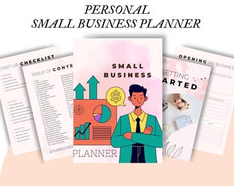 Printable Business Planner Bundle: Editable Canva Template (A4, A5, Letter Sizes)
