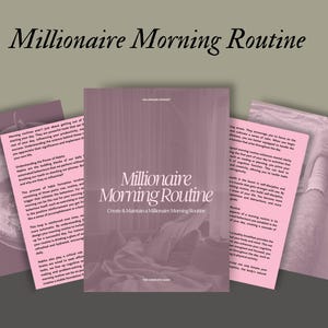 Millionaire Morning Routine eBook MRR // master resell rights, resell product, sell on etsy, PLR ebook, DFY ebook, private label rights