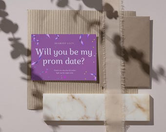 Modello di proposta di matrimonio modificabile: modello per appuntamento romantico al ballo di fine anno (digitale)