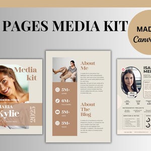 Professional Media Kit Template Bundle | Editable Canva  Word | Instant Download | Modern Design for Influencers & Creators
