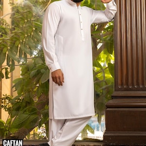Men&#39;s Handmade Cotton Pathani Kurta: Embroidered Gent&#39;s Party Wear