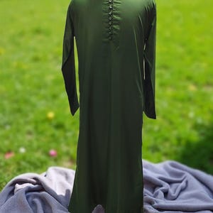 Mens Linen Kaftan Thobe: Handmade Arabic Loungewear