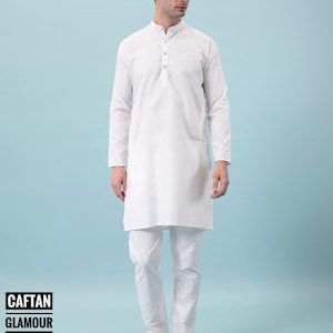 Men handmade Cotton Long Sleeve Kurta Pajama For Men | Handmade Wedding Wear Kurta Pyjama | Comfortable Kurta | Loose Fitting Kurta Pajama