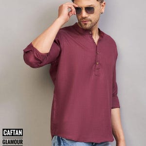 Handmade Indian Cotton Short Kurta Shirt