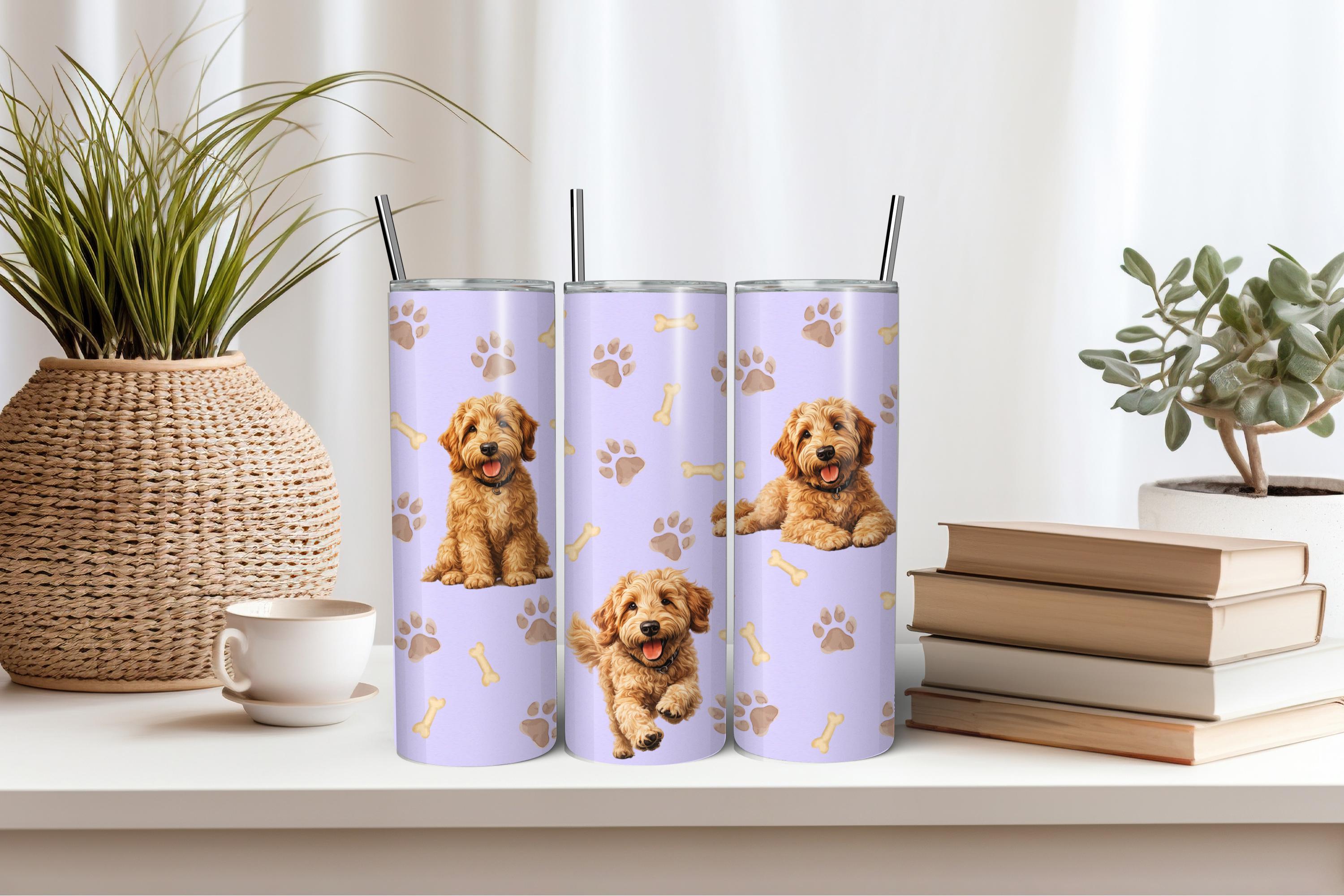 Goldendoodle Tumbler Wrap PNG 20 Oz Skinny Tumbler Sublimation Design ...